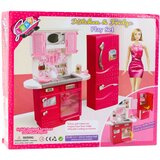 Doll Kitchen Set Fridge Oven Accessories Pink | shoptok.hr