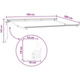  Električna retraktabilna tenda Sivosmeđa 5 x 3 m | shoptok.hr