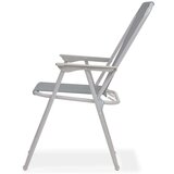 vidaXL Zunanja jedilna garnitura 8-delna jeklo in tekstil siva | Shoptok.si