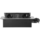 Orno Podaljšek z 2 x Schuko vtičnicama + 2 x USB, vgradni - OR-AE-13126(GS)/G | Shoptok.si