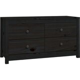  TV omarica črna 100x40x54 cm trdna borovina, (20654105) | Shoptok.si