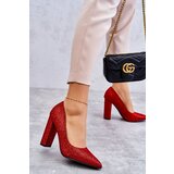 Boto Shiny Pumps On Heel Red Elmira | Shoptok.si