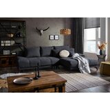 Hom`in KOTNA SEDEŽNA GARNITURA, šenilja temno modra | Shoptok.si