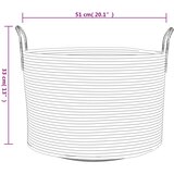  Košara za pohranu sivo-bijela Ø 51x33 cm pamučna | shoptok.hr