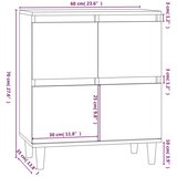 Komoda bela 60x35x70 cm inženirski les | Shoptok.si