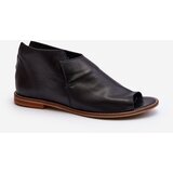 Laura Messi Women's Leather Sandals 2443 Black Cijene