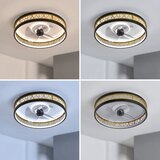 Brilagi LED prigušiva plafonski ventilator LED/34W/230V 50 cm crna/zlatna + daljinski upravljač | Eponuda.com