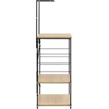 Ormarić za mikrovalnu crni i hrast 60 x 39,6 x 123 cm drveni | Eponuda.ba