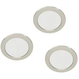 Eglo Set okruglih ugradbenih LED svjetiljki Calogne (3 W, Ø x V: 8,6 x 4 cm, Nikl)