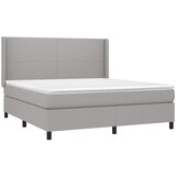  Krevet s oprugama i madracem svjetlosivi 180x200 cm od tkanine | shoptok.hr
