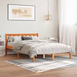 Maison Chic Posteljni okvir - Dvoposteljna postelja - Zakonska postelja brez vzmetnice voščeno rjav 140x190 cm borovina-J13364, (21761061) | Shoptok.si