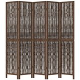  Sobna pregrada s 5 panela tamnosmeđa masivno drvo paulovnije 40 x 200 cm | Shoptok.si
