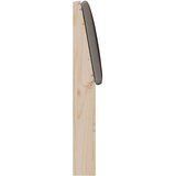  Tapecirani uzglavlje Sivo-smeđa 140 cm Čvrsto borovo drvo | shoptok.hr
