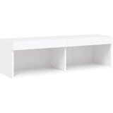  6-dijelni zidni TV elementi s LED svjetlima bijeli drveni | shoptok.hr