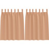 vidaXL Zavjese za zamračivanje 2 pcs Svjetlosmeđa 140 x 140 cm | shoptok.hr