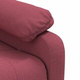  Električni masažni naslonjač od tkanine crvena boja vina | shoptok.hr