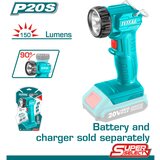 Total akumulatorska delovna svetilka 150lm /20V/2.0Ah-7.5Ah/P20S (brez baterije) (TWLI2023) | Shoptok.si