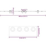  Komplet opreme za drsna vrata 400 cm jeklo črne barve, (22046853) | Shoptok.si