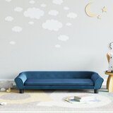 vidaXL Dječja fotelja plava 100x50x26 cm baršunasta Cijene