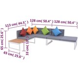 vidaXL 4-Dijelna vrtna garnitura s jastucima od aluminija i WPC-a | shoptok.hr