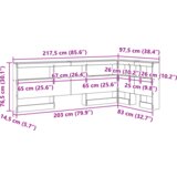  Skladišno uzglavlje Dimljeni hrast 80 cm Konstruirano drvo | shoptok.hr