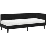  Kutni krevetni okvir s madracem 2 kom. Crna 80 x 200 cm Baršun | shoptok.hr