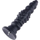 HiSmith HSA61 Dots Ripple Silicone Anal Dildo KlicLok 28.7cm Black | Shoptok.si