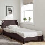  Krevet s madracem Dover tamnosmeđi 90 x 200 cm od tkanine | shoptok.hr