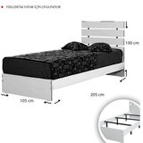 Hanah home Okvir kreveta Fuga 100, 105x100x205 cm, Hrast | Eponuda.ba