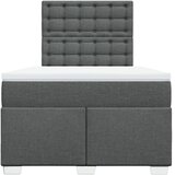  Krevet box spring s madracem tamnosivi 120 x 190 cm tkanina | shoptok.hr