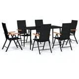  7-dijelni vrtni blagovaonski set crni | shoptok.hr