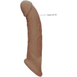 REALROCK Penis Sleeve 9 - navlaka za penis (21,5 cm) - tamna prirodna | shoptok.hr