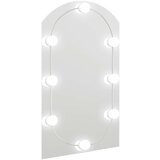 Maison Chic Ogledalo - Zrcalo - Kozmetično ogledalo z LED lučkami 70x40 cm stekleno z lokom, (21698141) | Shoptok.si