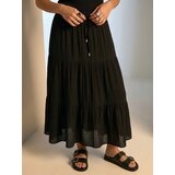 Sinsay Maxi suknja s viskozom, vezanjem i volanima | shoptok.hr