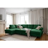 Miuform Tamno zelena sklopiva kutna garnitura od samta (s lijevim kutom) Lofty Lilly – | shoptok.hr