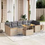 vidaXL 8-dijelni set vrtnih sofa od poliratana s jastucima bež | shoptok.hr