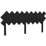 Maison Chic posteljno vzglavje - vzglavna omarica - nočna omarica črno 178x3x80,5 cm trdna borovina, (21706266) | Shoptok.si