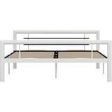  Okvir za krevet bijelo-crni metalni 120 x 200 cm | shoptok.hr