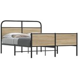 vidaXL Posteljni okvir brez vzmetnice 120x200 cm sonoma hrast inž. les Cene