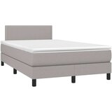  Box spring postelja z vzmetnico LED sv. siva 120x200 cm blago, (20724995) | Shoptok.si
