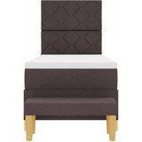  Krevet s podnicom s madracem i klupom tamno smeđi 80x200 cm tkanina | shoptok.hr