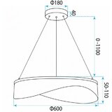 Toolight Viseća stropna lampa G145-CP 60 gold | shoptok.hr