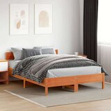  Okvir kreveta s uzglavljem voštano smeđi 160x200 cm od borovine | shoptok.hr