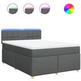 Maison Chic Box spring postelja - Vzmetna postelja z vzmetnico temno siva 140x200 cm blago SL10729, (21901559) | Shoptok.si