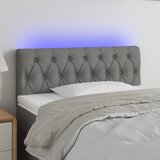 vidaXL LED uzglavlje tamnosivo 100 x 7 x 78/88 cm od tkanine Cijene