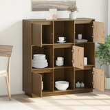  Visoka komoda boja meda 110,5 x 35 x 117 cm od masivne borovine | Eponuda.com