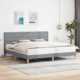 Okvir za krevet Svjetlosiva 200 x 200 cm Tkanina - Svjetlosiva 200 x 200 cm | shoptok.hr