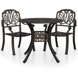 vidaXL 3-dijelni bistro set od lijevanog aluminija brončani | shoptok.hr