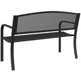vidaXL Vrtna klupa 119 cm crna čelična | shoptok.hr