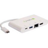 TECHly IADAP USB31-DOCK1 priključna stanica i replikator porta za prijenosno računalo USB 3.2 Gen 1 (3.1 Gen 1) Type-C Bijelo Slike